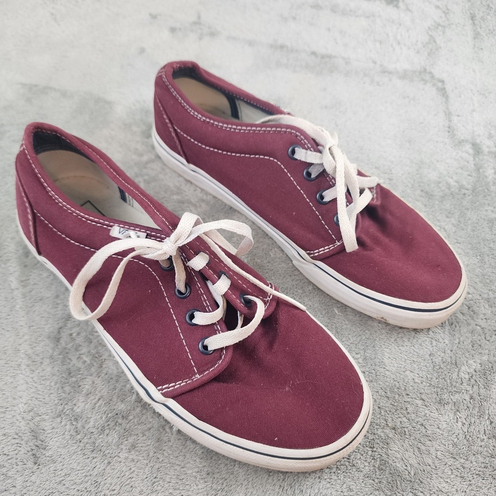 Vans Off The Wall Lace Up Shoes Maroon Men's 7 Women's 8.5